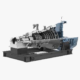 3D Cross Section of Steam Turbine